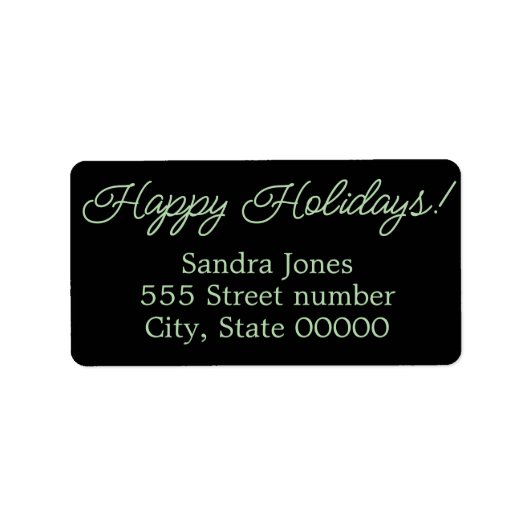 Gorgeous address labels happy holidays adressaufkleber (Vorne)