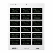 Gorgeous address labels happy holidays adressaufkleber (Vorne)