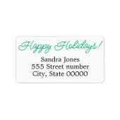 Gorgeous address labels happy holidays adressaufkleber (Vorne)
