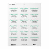 Gorgeous address labels happy holidays adressaufkleber (Vorne)