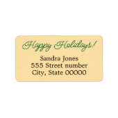 Gorgeous address labels happy holidays adressaufkleber (Vorne)