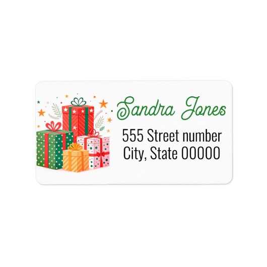 Gorgeous address labels holiday adressaufkleber (Vorne)