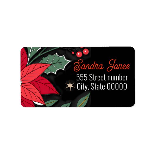 Gorgeous address labels holiday adressaufkleber (Vorne)