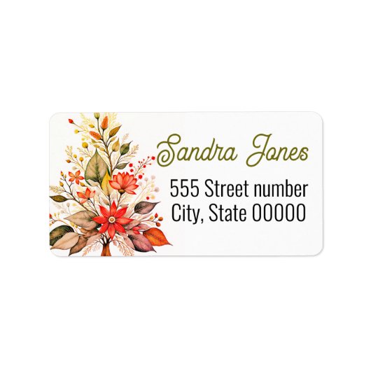 Gorgeous address labels holiday adressaufkleber (Vorne)