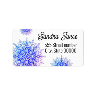 Gorgeous address labels snowflake adressaufkleber