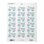 Gorgeous address labels snowflake adressaufkleber (Vorne)