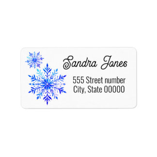 Gorgeous address labels snowflake adressaufkleber