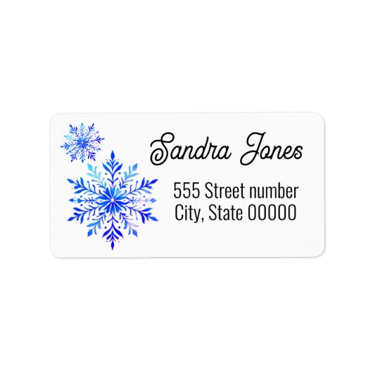 Gorgeous address labels snowflake adressaufkleber (Vorne)