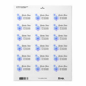 Gorgeous address labels snowflake adressaufkleber (Vorne)