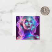 Gorgeous Ai Art Hübsch Icy Glass wie Woman Mitteilungskarte (Vorderseite/Rückseite Beispiel)