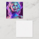 Gorgeous Ai Art Hübsch Icy Glass wie Woman Mitteilungskarte (Vorne/Hinten)