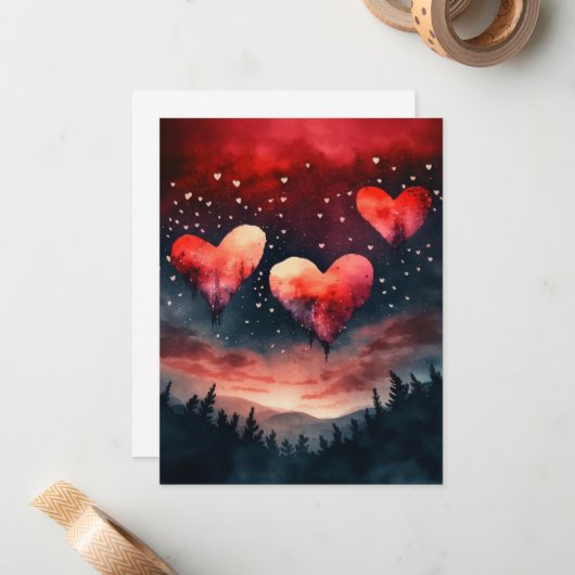 Gorgeous AI Valentine Mitteilungskarte (Vorderseite/Rückseite Beispiel)