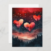 Gorgeous AI Valentine Mitteilungskarte (Vorne/Hinten)