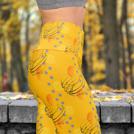 Gorgeous Amber Atomtex Pattern Yoga Capri Leggings