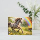 Gorgeous Appaloosa at the Rainbow Postkarte (Stehend Vorderseite)