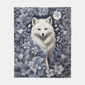 Gorgeous Arctic Fox William Morris Inspiriert Fleecedecke (Vorderseite)