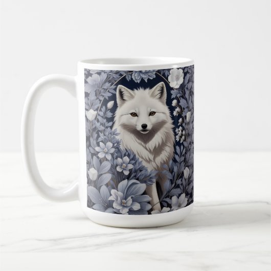 Gorgeous Arctic Fox William Morris Inspiriert Kaffeetasse (Links)