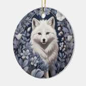 Gorgeous Arctic Fox William Morris Inspiriert Keramik Ornament (Links)