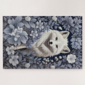 Gorgeous Arctic Fox William Morris Inspiriert Puzzle (Horizontal)