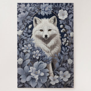 Gorgeous Arctic Fox William Morris Inspiriert Puzzle