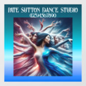 GORGEOUS Art Dancing FRAU Fensteraufkleber (Blatt)