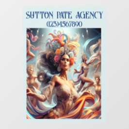 GORGEOUS Art Model / Tanzfrau Fensteraufkleber