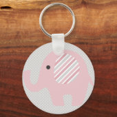Gorgeous Baby Elephant in Pink Schlüsselanhänger (Vorderseite)