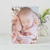 Gorgeous Baby Girl Newborn - Geburtsankündigung Einladung (Stehend Vorderseite)