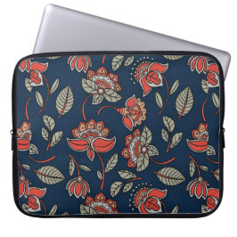 Gorgeous Batik Floral Design Laptopschutzhülle