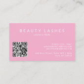 Gorgeous Beauty Lashes alle Berufe QR Code Visitenkarte (Rückseite)