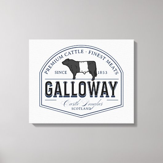 Gorgeous Belted Galloway Steer Cutout Beltie Gift  Leinwanddruck (Vorderseite)