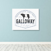 Gorgeous Belted Galloway Steer Cutout Beltie Gift  Leinwanddruck (Insitu (Holzboden))