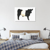 Gorgeous Belted Galloway Steer Cutout Beltie Gift  Leinwanddruck (Insitu (Schlafzimmer))