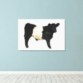 Gorgeous Belted Galloway Steer Cutout Beltie Gift  Leinwanddruck (Insitu (Holzboden))