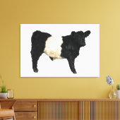 Gorgeous Belted Galloway Steer Cutout Beltie Gift  Leinwanddruck (Insitu (Wohnzimmer))