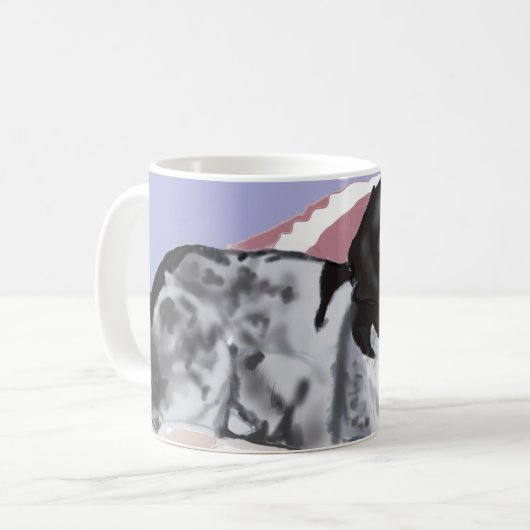 Gorgeous Black and White Springer Spaniel Kaffeetasse (Vorderseite Links)