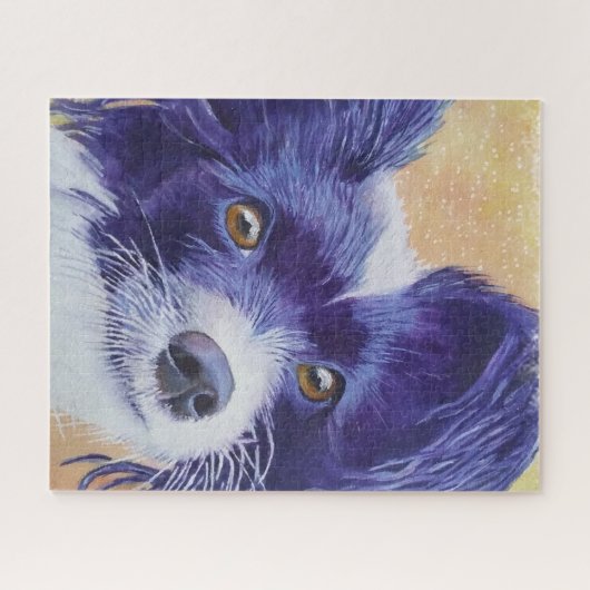 Gorgeous Black Papillon Puppy Puzzle (Horizontal)