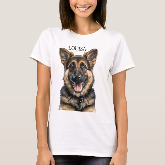 GORGEOUS BLACK & TAN DEUTSCHE SHEPHERHERY PUPPY T-Shirt (Vorderseite)