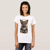 GORGEOUS BLACK & TAN DEUTSCHE SHEPHERHERY PUPPY T-Shirt (Vorne ganz)