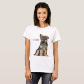 GORGEOUS BLACK & TAN DEUTSCHE SHEPHERHERY PUPPY T-Shirt (Vorne ganz)