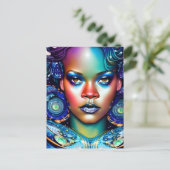 Gorgeous Black Woman Postkarte (Stehend Vorderseite)