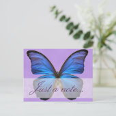 Gorgeous Blue Morpho Butterfly Postkarte (Stehend Vorderseite)