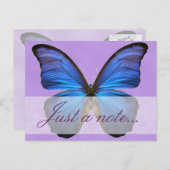 Gorgeous Blue Morpho Butterfly Postkarte (Vorne/Hinten)