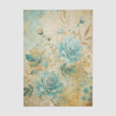 Gorgeous Blue Peonies on Distressed Background Seidenpapier (Vorderseite)