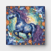 Gorgeous Blue Unicorn Fotoplatte (Vorderseite)