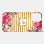 Gorgeous Blume Monogram Girly Case-Mate iPhone Hülle (Rückseite (Horizontal))
