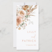 Gorgeous Boho Floral Wedding Program (Vorderseite)