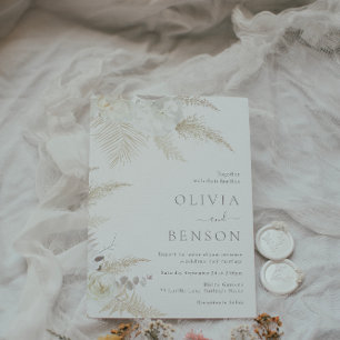 Gorgeous Boho & Ivory Floral Wedding Einladung