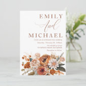 Gorgeous Boho Sommer, Herbst-Hochzeit im Herbst Einladung (Stehend Vorderseite)