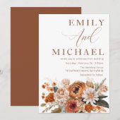 Gorgeous Boho Sommer, Herbst-Hochzeit im Herbst Einladung (Vorne/Hinten)